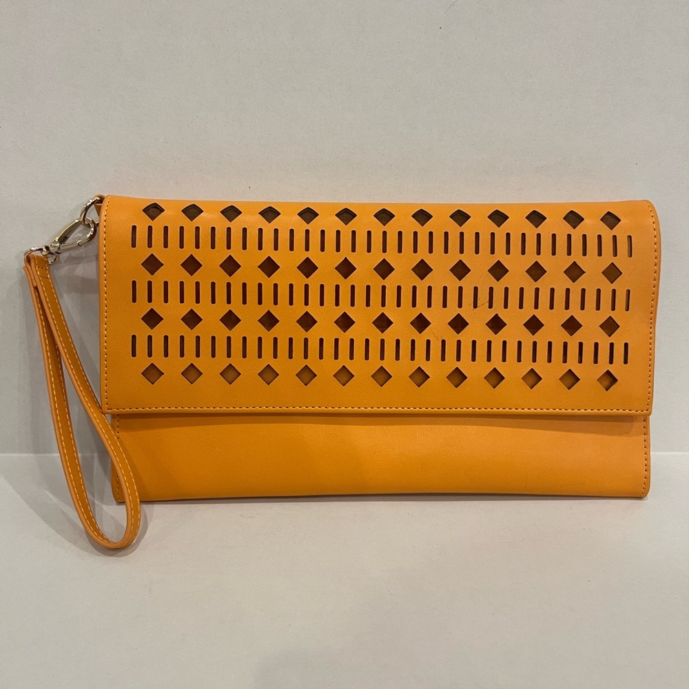 WHBM Yellow Cutout Clutch